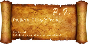 Pajkos Ifigénia névjegykártya
